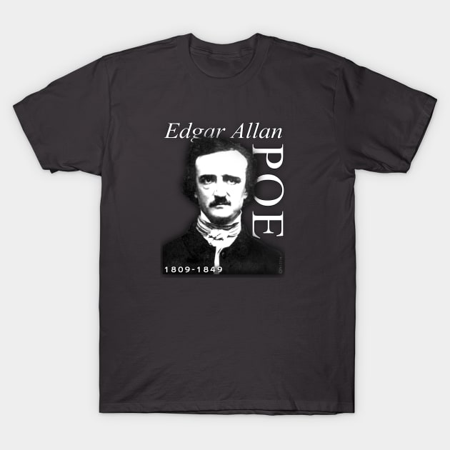 Edgar Allan Poe T-Shirt by SeattleDesignCompany